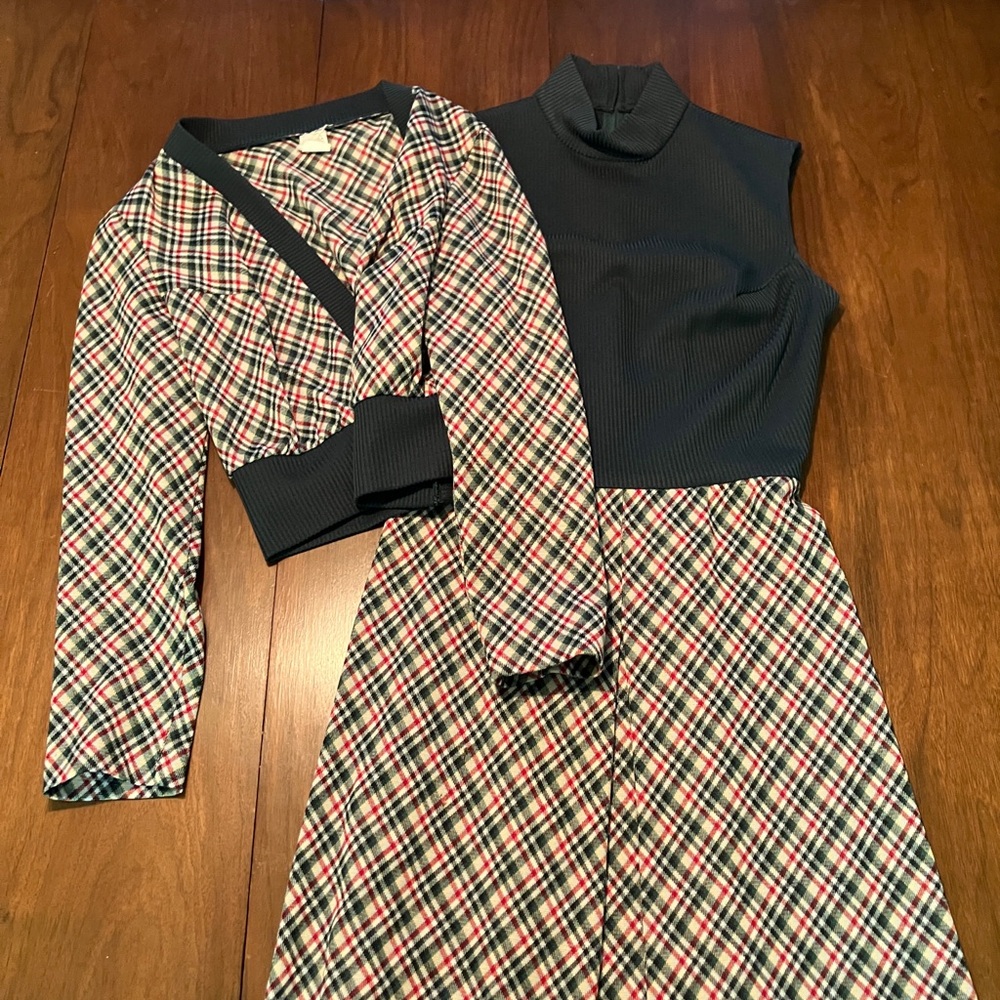 Vintage Plaid Mini Dress
